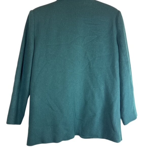 Sag Harbor Emerald Green 100% Wool Blazer Size 8 Workwear Office Casual Academia - Picture 2 of 12